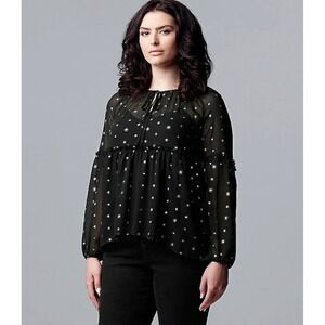 Celestial Babydoll Blouse Whimsigoth Dark Academia Romantic Feminine Vera Wang